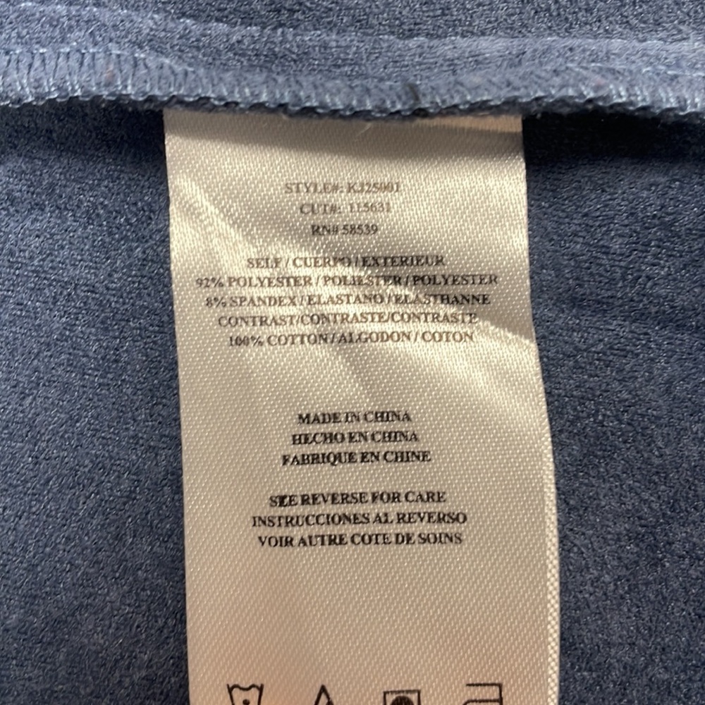 Kut from the Kloth Tayanita Faux Suede Draped Open Lightweight Blazer Blue XS - Picture 11 of 12